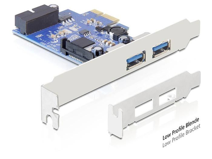 Delock PCI Express Karte 3 x USB 3.0, 2 x extern USB 3.0 + 1 x intern 19 Pin USB 3.0