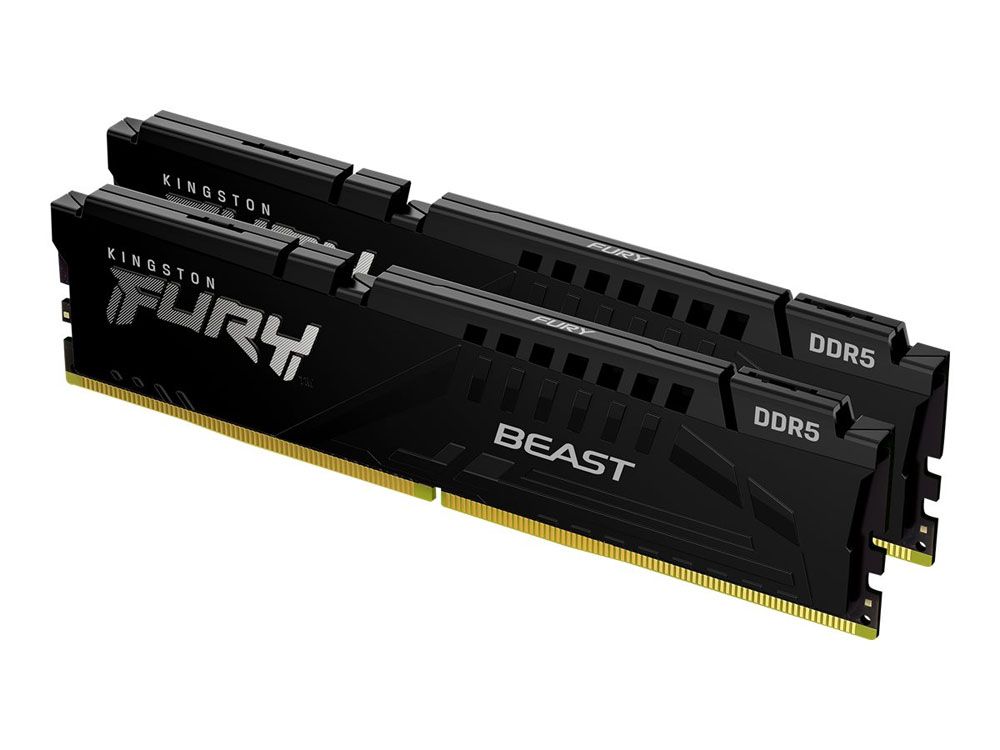 32GB Kit DDR5-6000 Kingston FURY Beast 2 x 16GB, CL30-36-36, on-die ECC, XMP 3.0