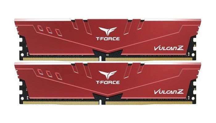 16GB Kit DDR4-RAM, 3600 MHz, TeamGroup T-Force Vulcan Z rot 2 x 8GB, TLZRD416G3600HC18JDC01, CL18, XMP 2.0