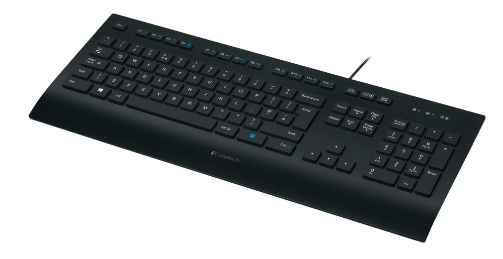 Logitech K280e Pro Corded Keyboard for Business, USB spritzwassergeschütztes Design