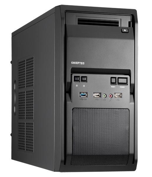 Chieftec Mini Tower Libra Serie LT-01B, schwarz µATX, ohne Netzteil, mit Front-USB, Audio, Front-USB 3.0