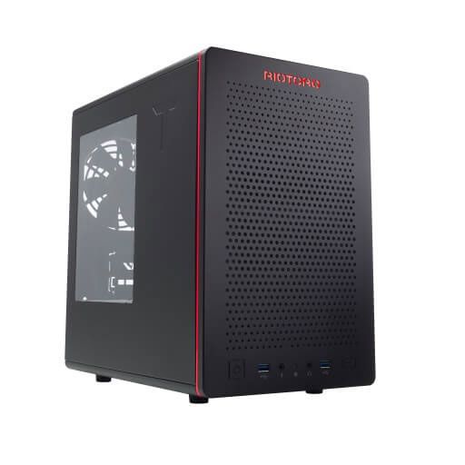 Riotoro CR280, Acrylfenster, Mini-ITX, schwarz, Front-USB 3.0