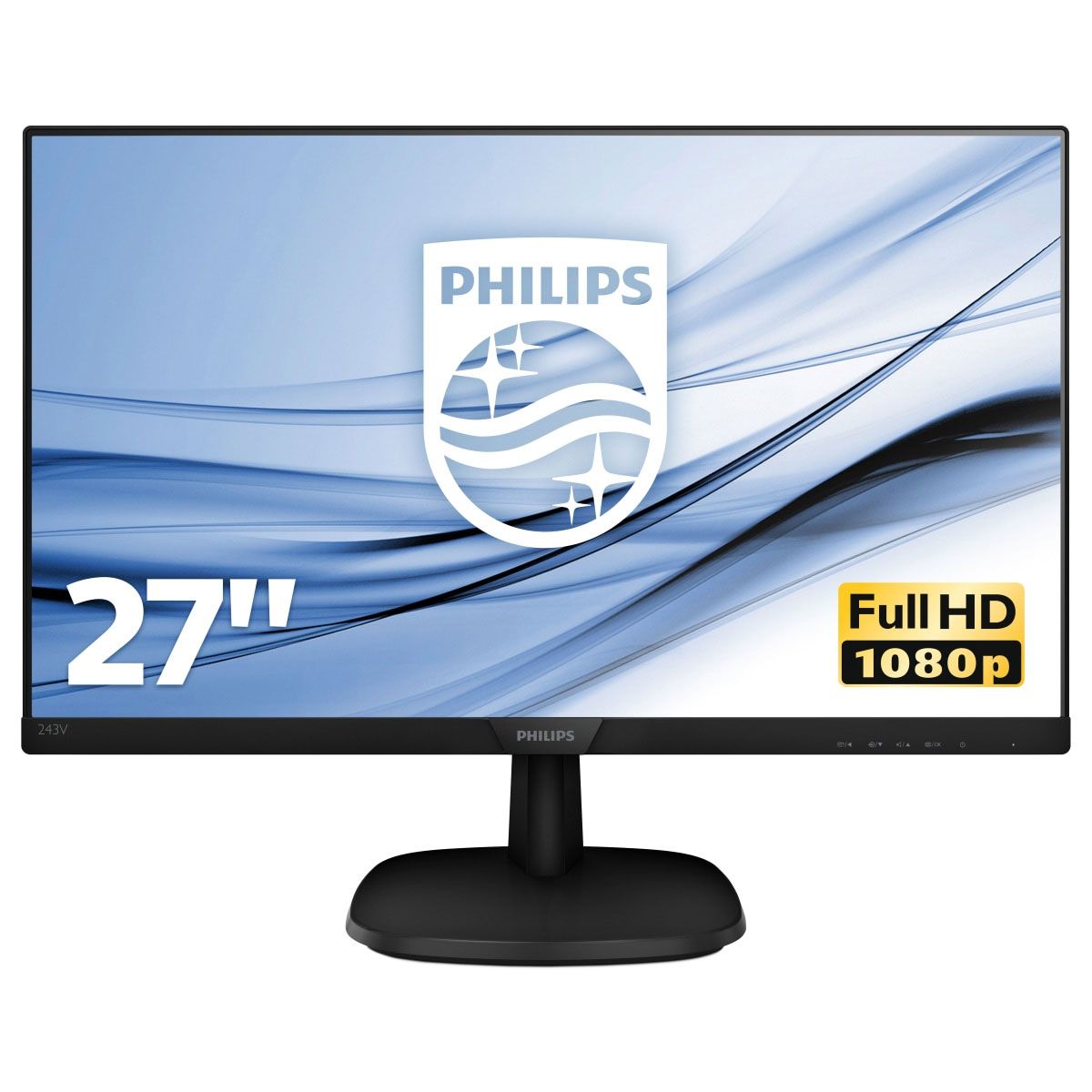68,6cm 27" Philips V-line 273V7QJAB, VGA, HDMI, DisplayPort 5ms, 10.000.000 :1, 250 cd/m², Speaker, IPS-Panel