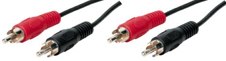 Audiokabel Cinch 0,50 m 2x Cinch Stecker an 2x Cinch Stecker