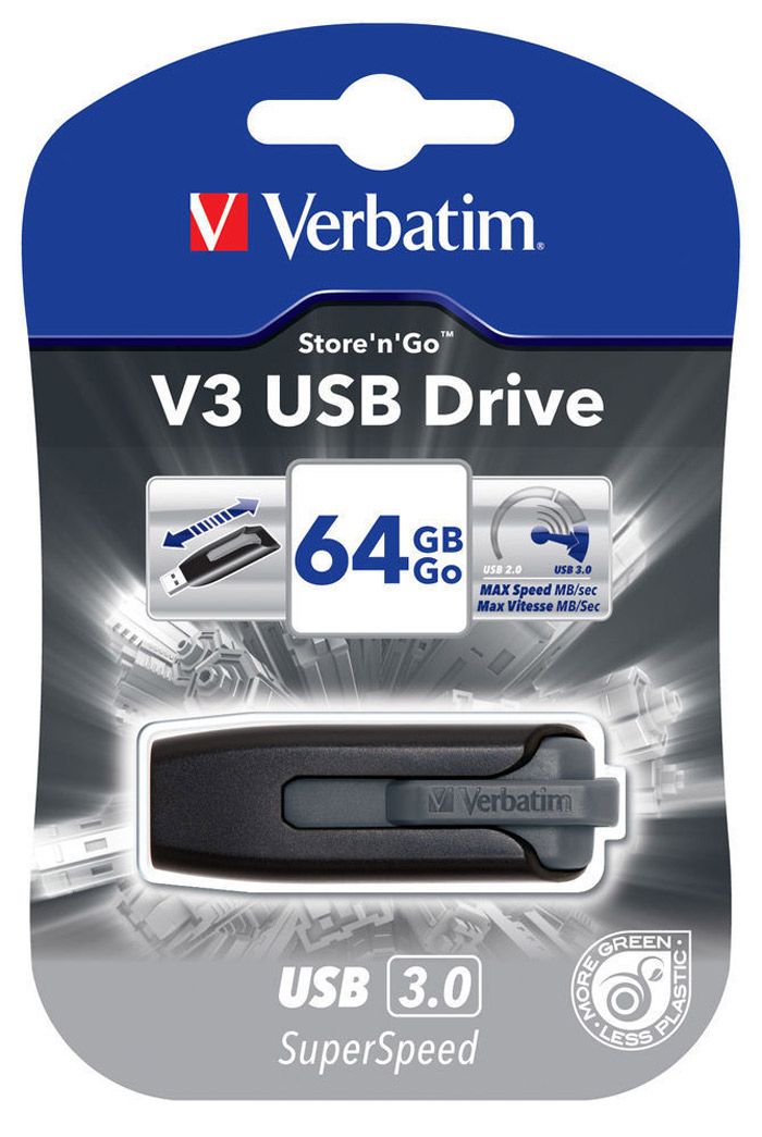 Verbatim USB-Stick Store 'N' Go V3, 64 GB, USB 3.0