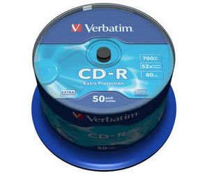 50er Spindel Verbatim CDR, 52fach, 80 min, 700 MB, Extra Protection