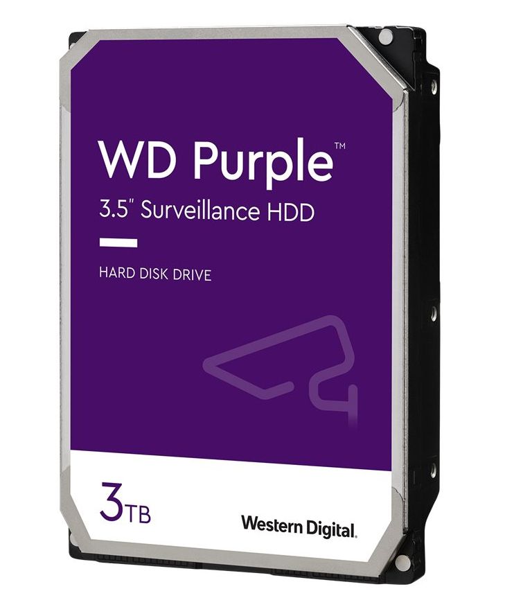 Western Digital WD Purple 3TB, SATA 6Gb/s (WD33PURZ) 256 MB, 5400 U/min, 24/7, geeignet für DVR