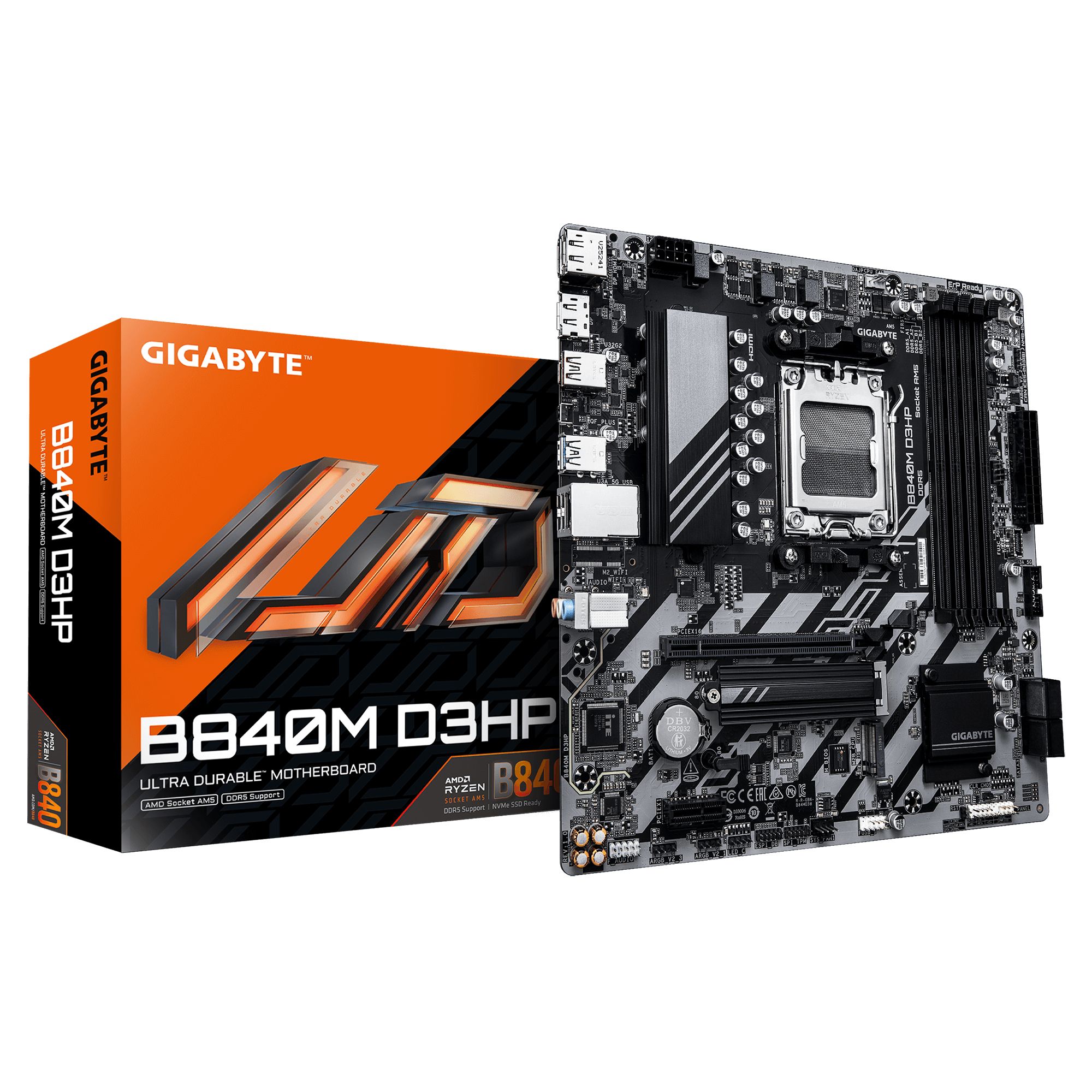 Gigabyte B840M D3HP, AM5, AMD B840, µATX