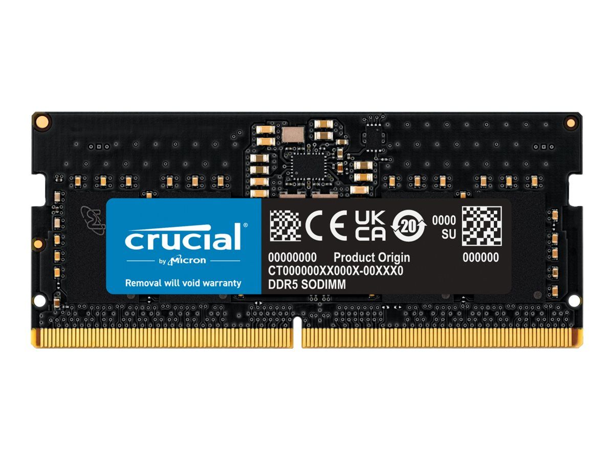 SO-DIMM 16GB DDR5, Crucial 5600 MHz, CL46, on-die ECC 1x 16GB, 5600 MHz, PC4-44800S