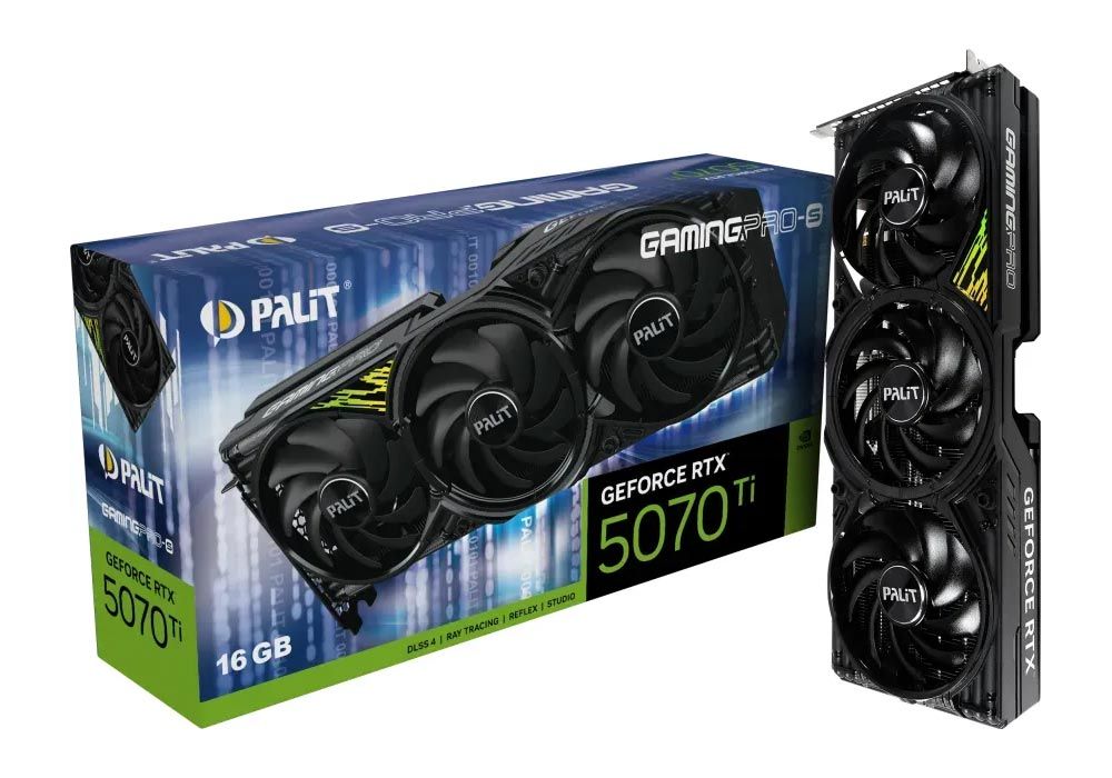 Palit GeForce RTX 5070 Ti GamingPro-S, 16GB GDDR7, HDMI, 3x DP