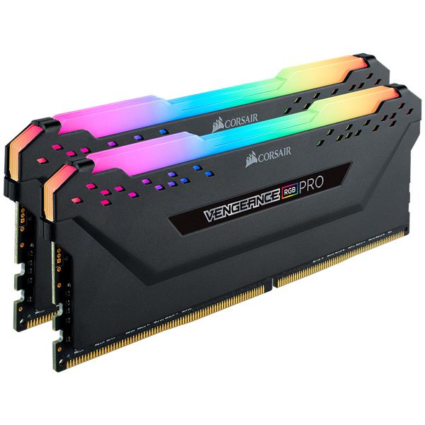 16GB Kit DDR4-RAM, 3000 MHz, Corsair Vengeance RGB Pro 2 x 8GB, CMW16GX4M2C3000C15, CL15, XMP 2.0, LED-Beleuchtung