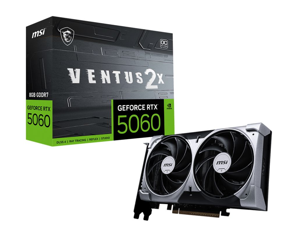 MSI GeForce RTX 5060 8G Ventus 2X OC, 8GB GDDR7, HDMI, 3x DP (V537-002R)