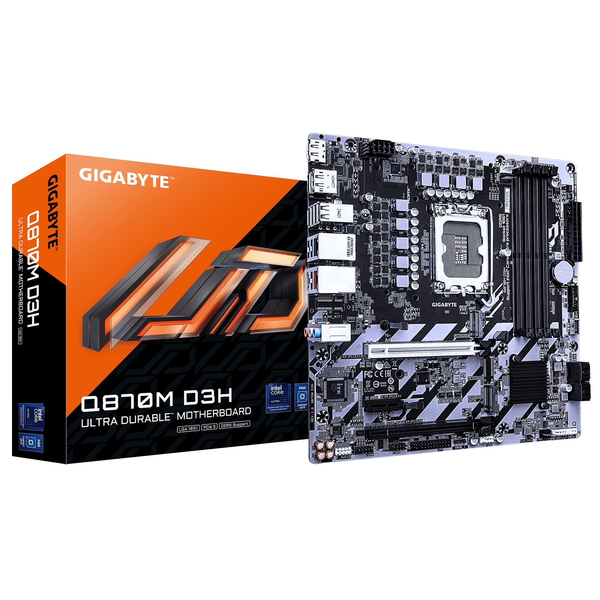 GIGABYTE Q870M D3H, Intel Q870, µATX