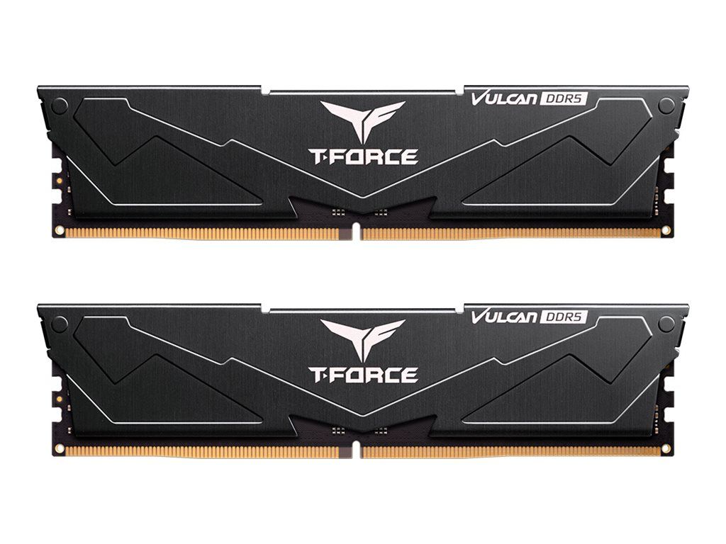 32GB Kit DDR5-6000 TeamGroup T-Force VULCAN schwarz 2 x 16GB, CL38, on-die ECC, XMP 3.0
