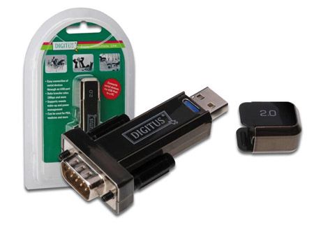 Digitus USB - seriell Adapter, USB 2.0 inkl. 80 cm USB-Verlängerung