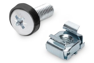 Digitus Professional Befestigungssatz für 19" Schrank silber 50 Stück Schrauben, Unterlegscheiben und Käfigmuttern