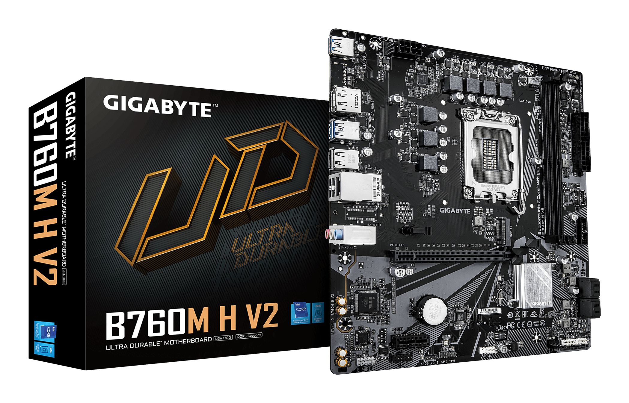 Gigabyte B760M H V2, DDR5, Intel B760, µATX