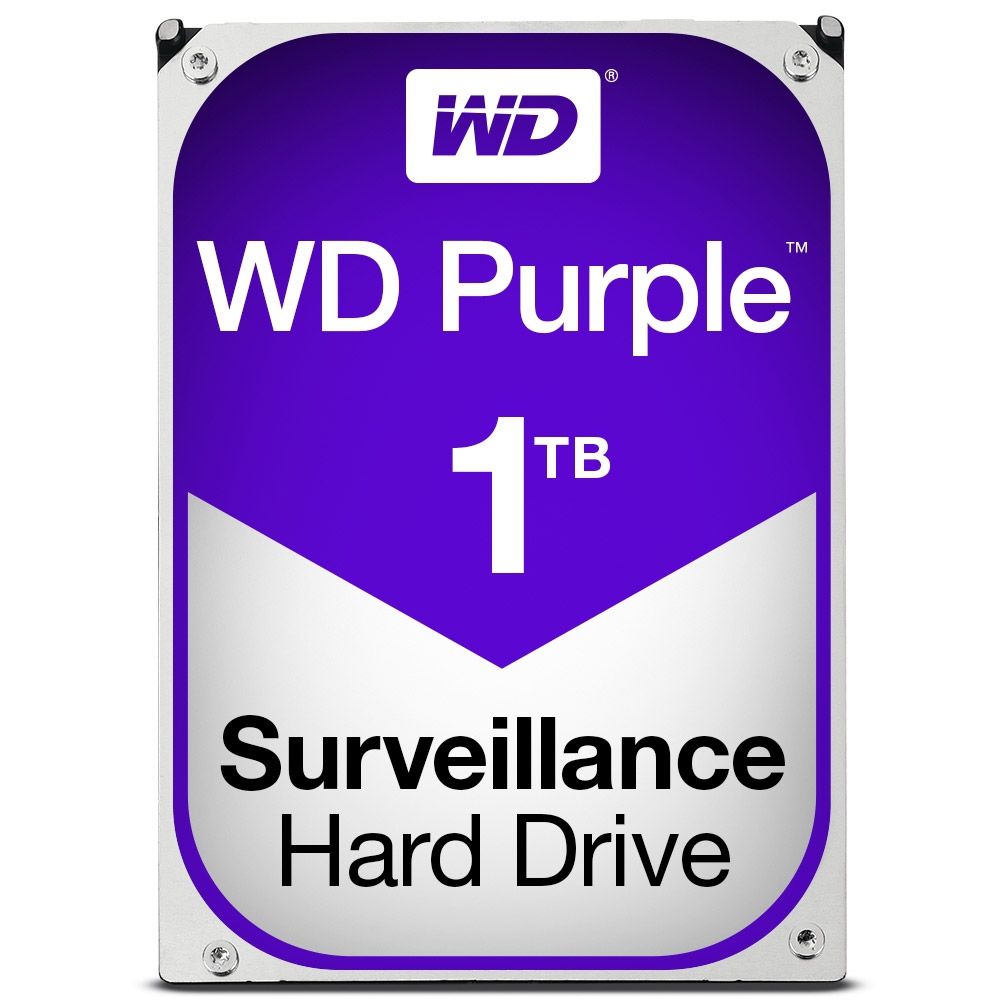 Western Digital WD Purple 1TB, SATA 6Gb/s (WD10PURZ) 64 MB, 5400 U/min, 24/7, geeignet für DVR