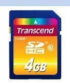 Transcend 4 GB Secure Digital Card SDHC Class 10 TS4GSDHC10
