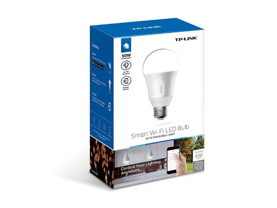 TP-Link LB100 LED E27 7W warmweiß Smart WiFi funktioniert mit Amazon Alexa, entspricht 50 Watt