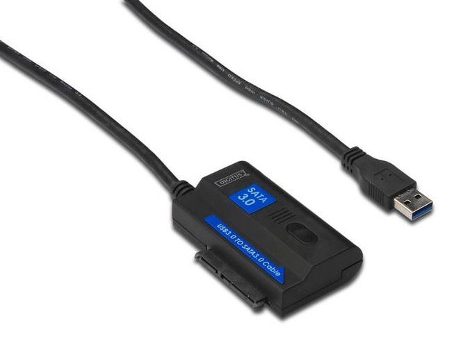 DIGITUS USB 3.0 zu SATA III Adapterkabel inkl. Netzteil