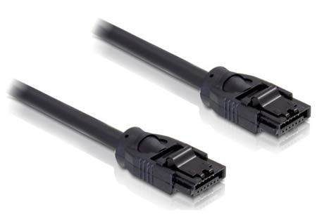 Delock S-ATA III Kabel, 100 cm, gerade/gerade, Metallverriegelung