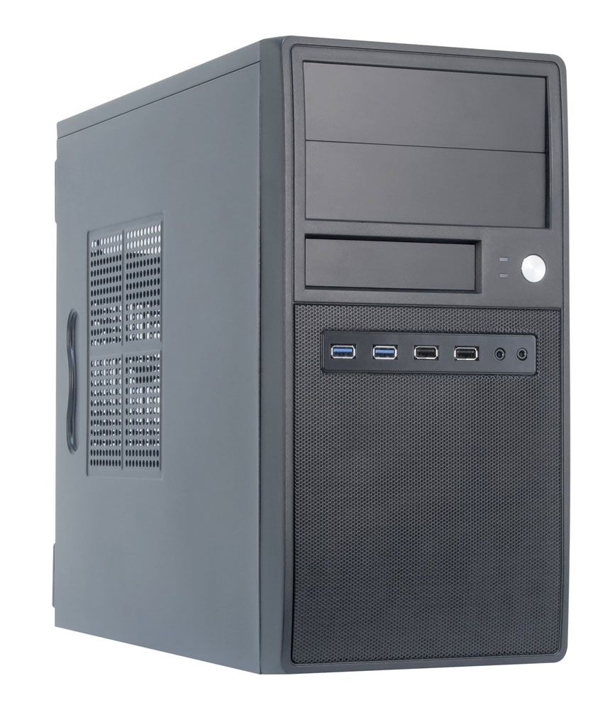 Chieftec Mini Tower Mesh Serie CT-04B, schwarz µATX, mit 350 Watt Netzteil ATX 2.3