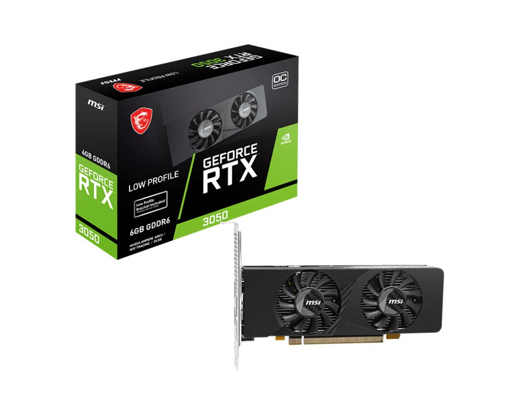 MSI GeForce RTX 3050 LP E 6G OC, 6GB GDDR6, 2x HDMI, DP