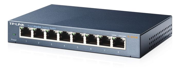 TP-Link 8-Port-Gigabit-Desktop-Switch TL-SG108 Metallgehäuse