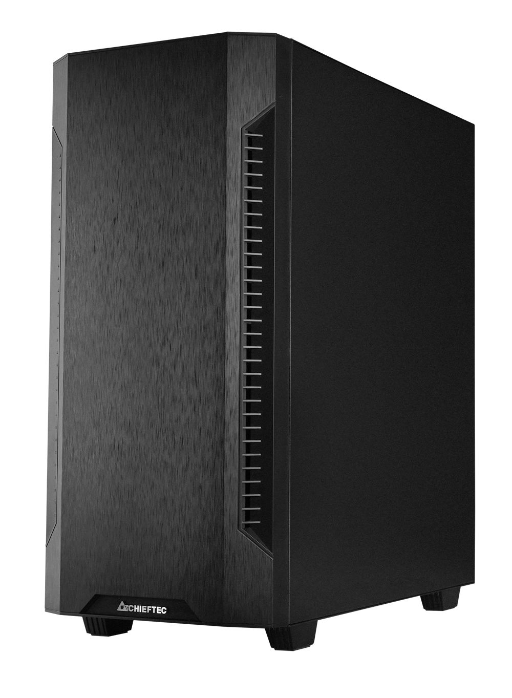 Chieftec Midi Tower Elox Serie AS-01B, schwarz ATX, ohne Netzteil, mit Front-Audio, Front-USB 3.0