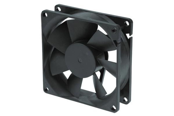 Titan Lüfter 80 x 80 x 25 mm, TFD-8025M12Z Flüssigkeits-Gleitlager, 3-poliger Mainboardanschluß