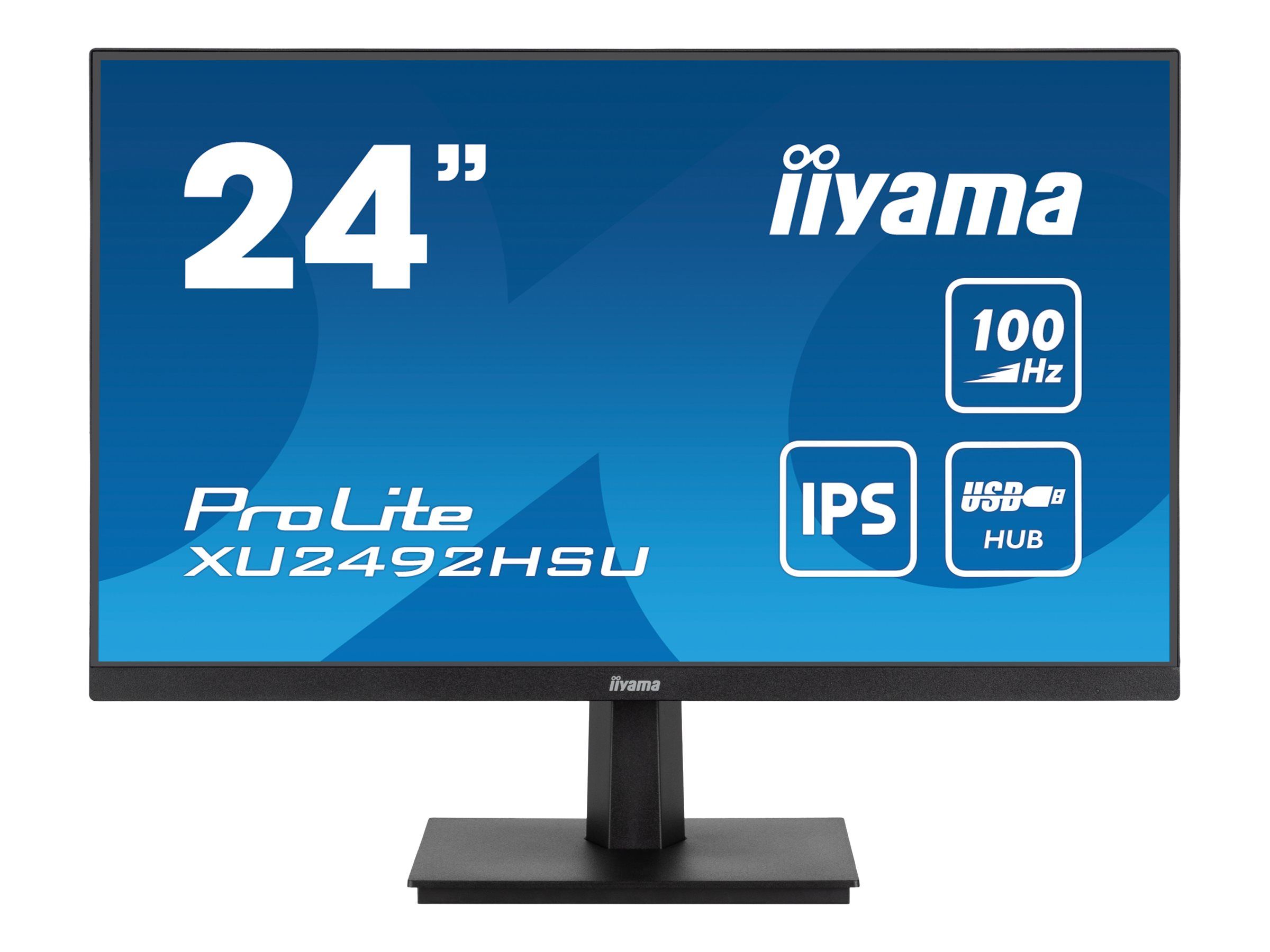 60,5cm 23,8" Iiyama ProLite XU2492HSU-B6, HDMI, DP, 0,4 ms, 80 Mio:1, 250 cd/m², USB 3.0, Speaker, 100 Hz