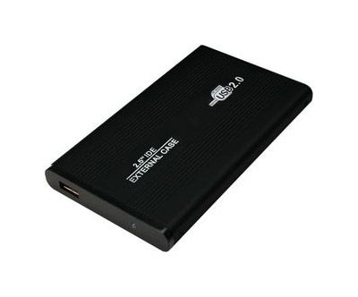 6,4cm 2,5"  IDE LogiLink Aluminium schwarz, USB 2.0