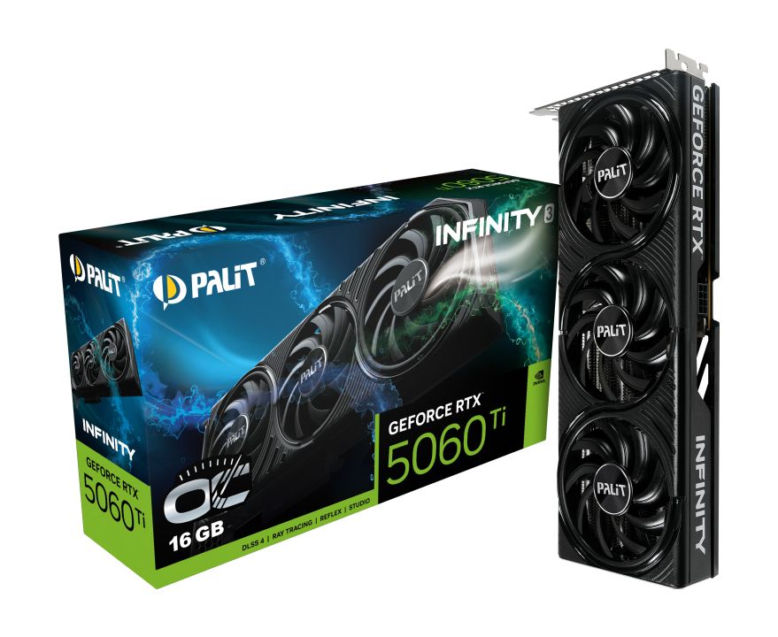 Palit GeForce RTX 5060 Ti Infinity 3 OC, 16GB GDDR7, HDMI, 3x DP