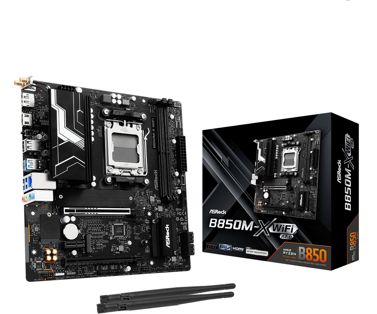 ASRock B850M-X WiFi R2.0, AM5, AMD B850, µATX