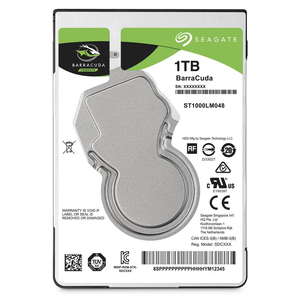 Seagate BarraCuda ST1000LM048, 1 TB 128 MB Cache,  5400 U/min, 7 mm