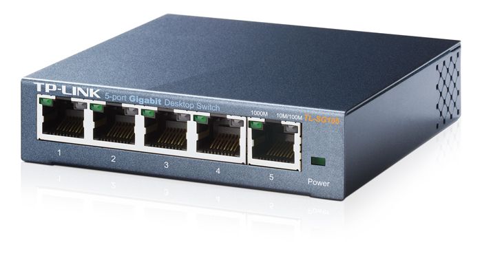 TP-Link 5-Port-Gigabit-Desktop-Switch TL-SG105 Metallgehäuse