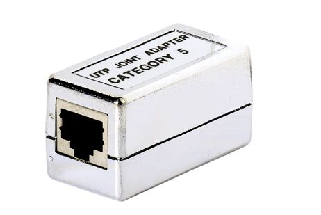 Modularadapter RJ45-Bu/RJ45-Bu, 1:1 belegt, Cat. 5, geschirmt