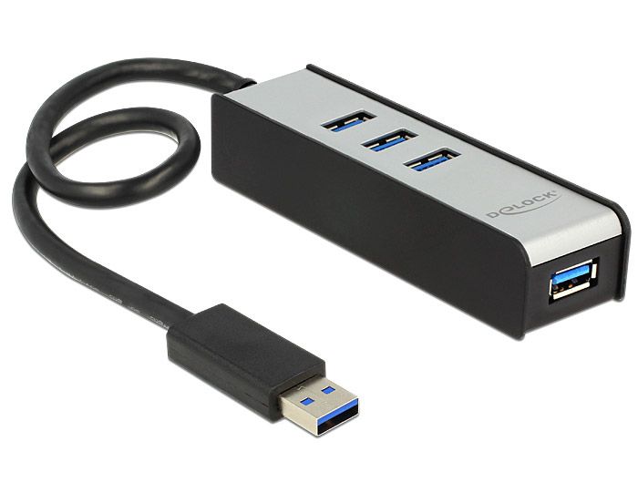 Delock USB 3.0 externer Hub 4 Port 4 x SuperSpeed USB 3.0