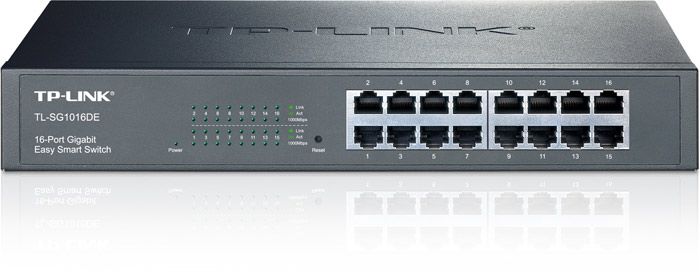 TP-Link 16-Port-Gigabit-Easy-Smart-Switch TL-SG1016DE 16 x 10/100/1000 MBit