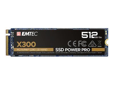 Emtec X300 SSD Power Pro 512GB bulk M.2/M-Key (PCIe 3.0 x4), M.2 2280