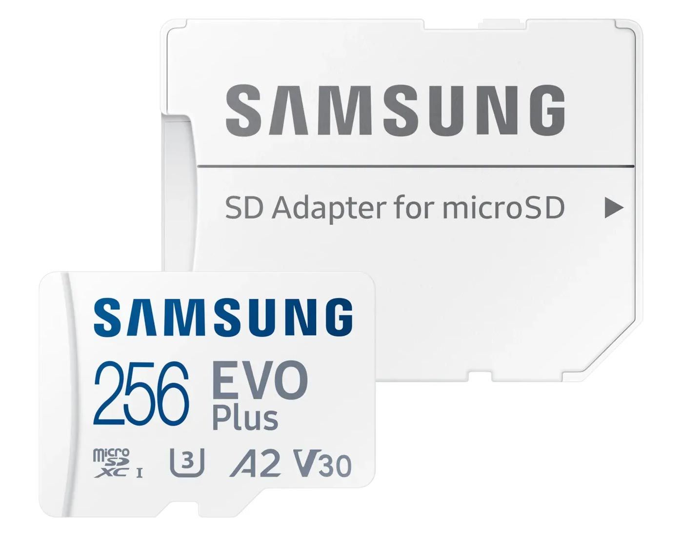Samsung EVO Plus 2024 microSDXC 256GB Kit, UHS-I U3, A2 Class 10, Lesen: 160MB/s