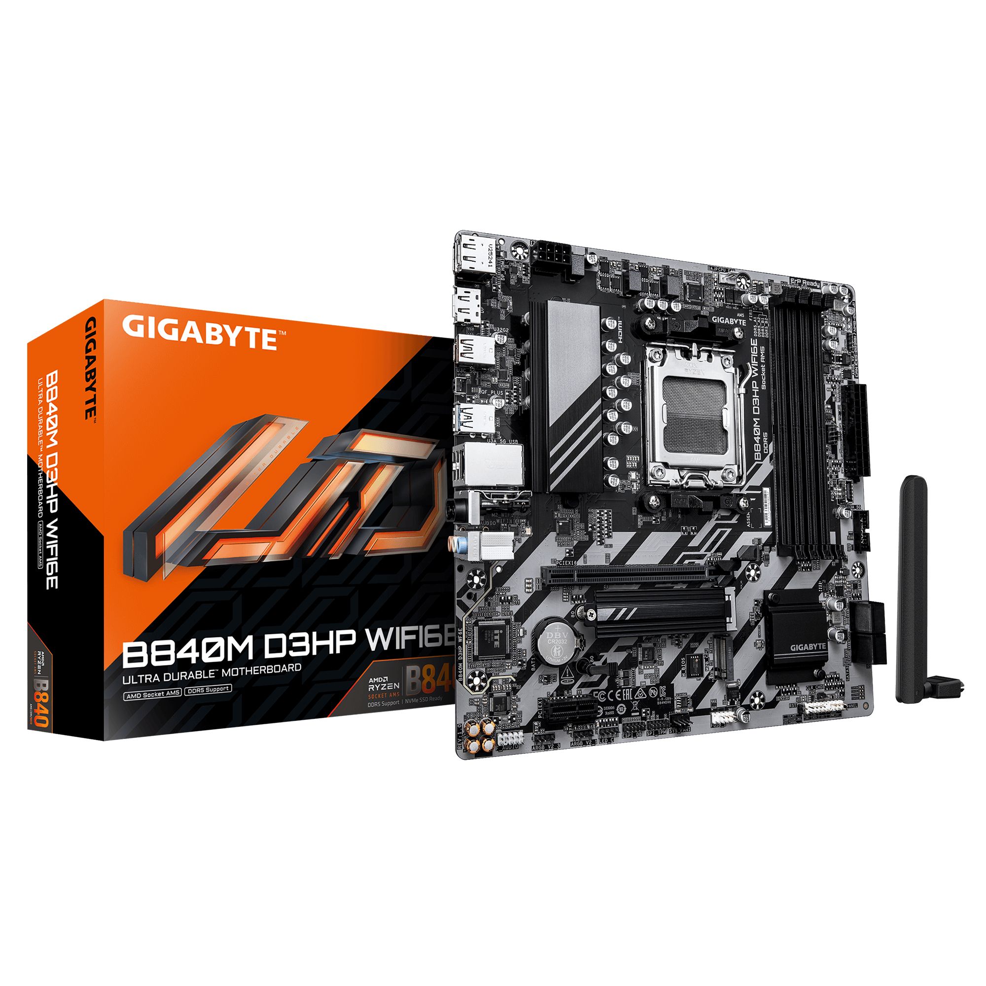 Gigabyte B840M D3HP WIFI6E, AM5, AMD B840, µATX