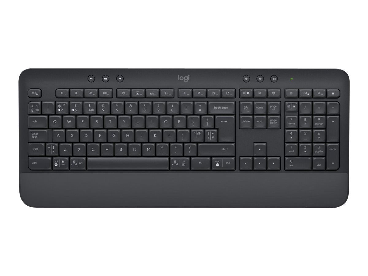 Logitech Signature K650 Comfort, Graphite, Logi Bolt, USB/Bluetooth