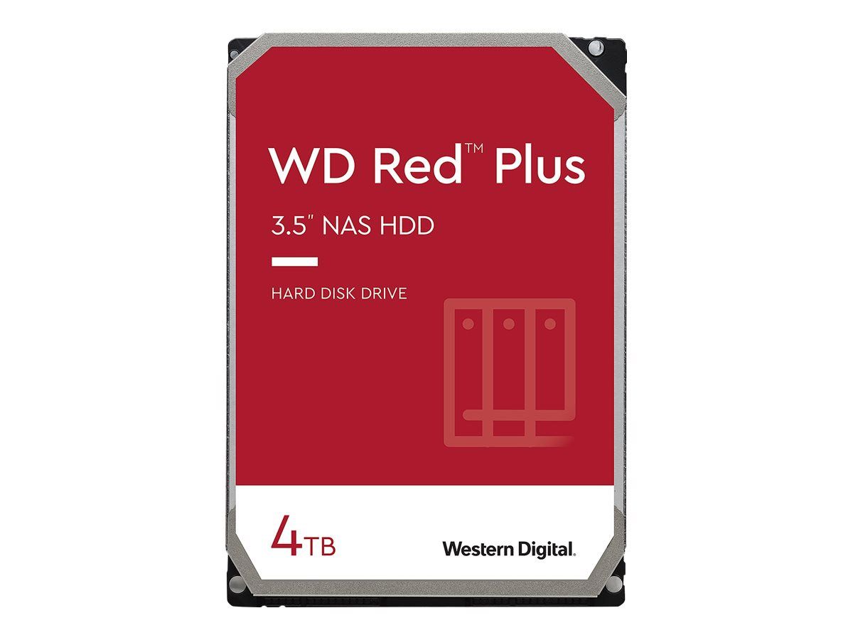 Western Digital Red Plus NAS WD40EFPX, 4 TB S-ATA3, 5400 U/min, 256 MB, 24/7, CMR