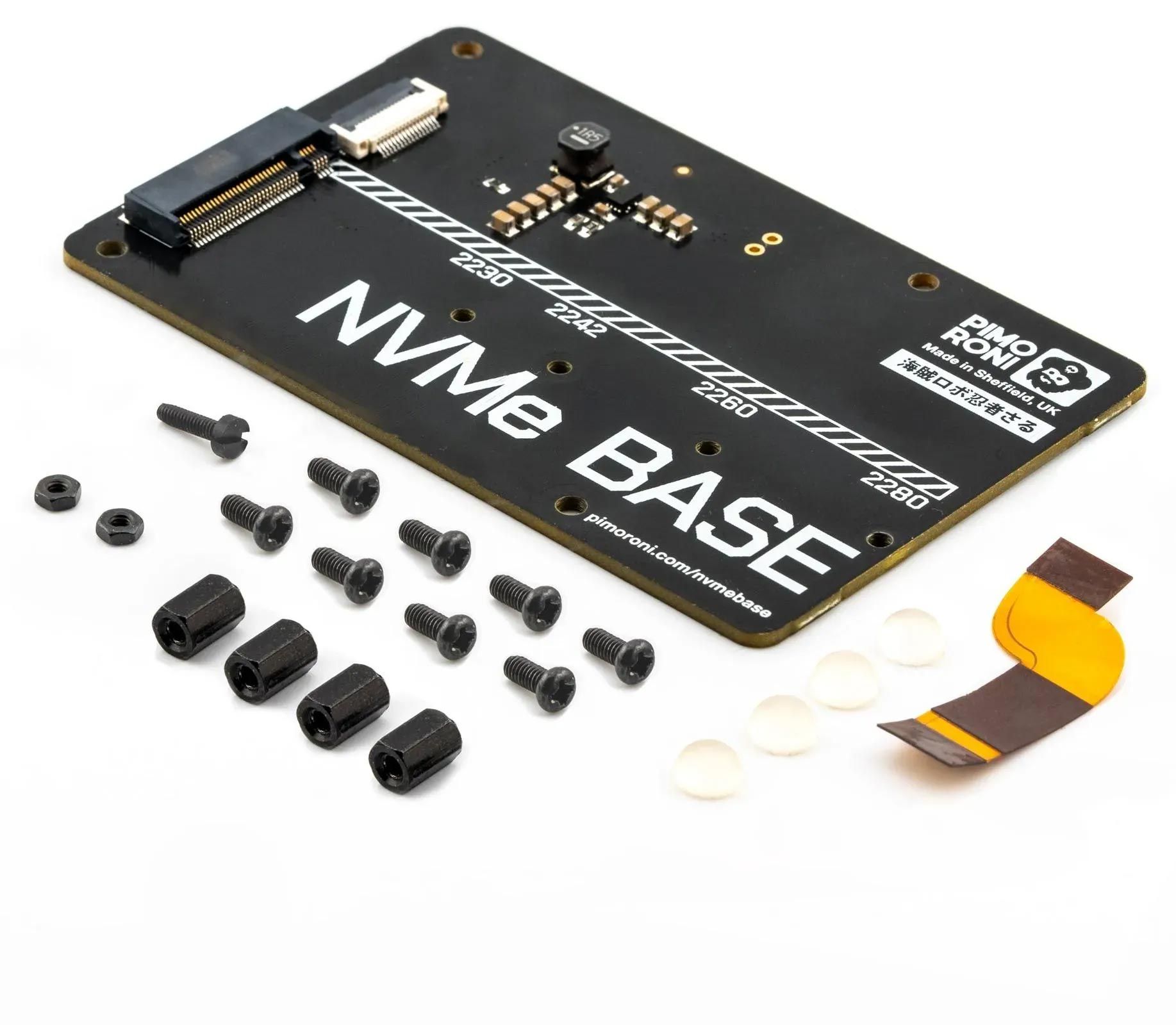 Pimoroni NVMe Base für Raspberry Pi 5, PCIe, M-Key NVMe SSD