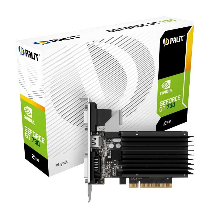 Palit GeForce GT 730 passiv, 2GB DDR3, VGA, DVI, HDMI