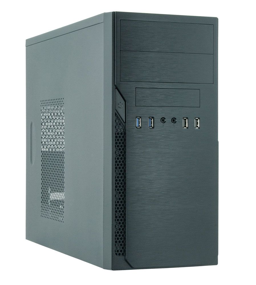 Chieftec Mini Tower Elox Serie HO-12B, schwarz µATX, mit 350 Watt Netzteil ATX 2.3