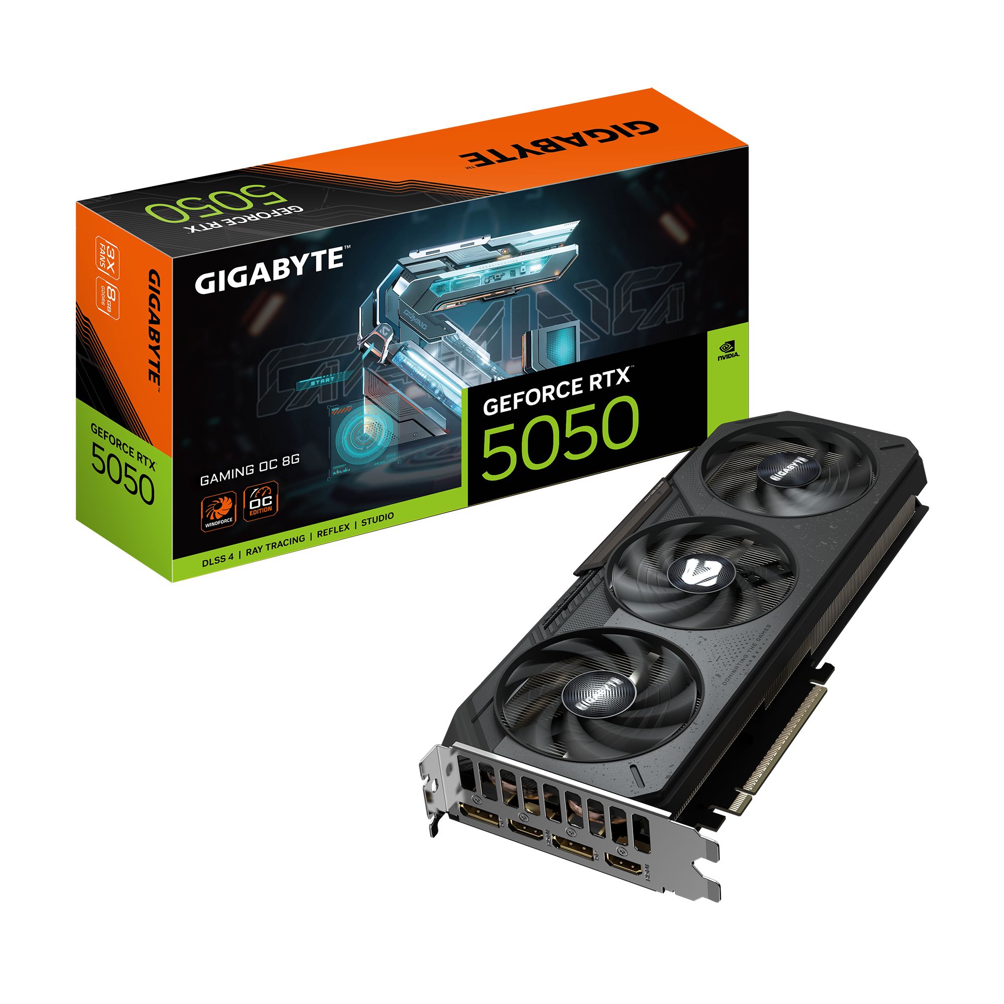 GIGABYTE GeForce RTX 5050 Gaming OC 8G, 8GB GDDR6, 2x HDMI, 2x DP