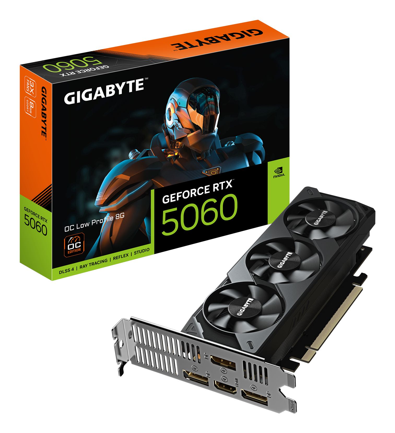 GIGABYTE GeForce RTX 5060 OC Low Profile 8G, 8GB GDDR7, HDMI, 3x DP